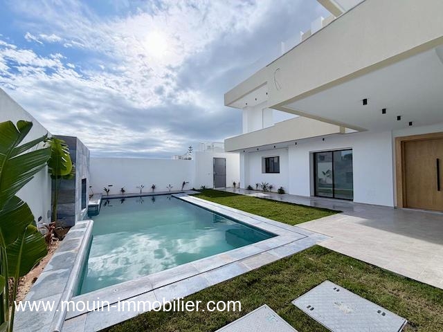 a vendre une villa neuve S+4 avec piscine chez Mouin immobilier Hammamet